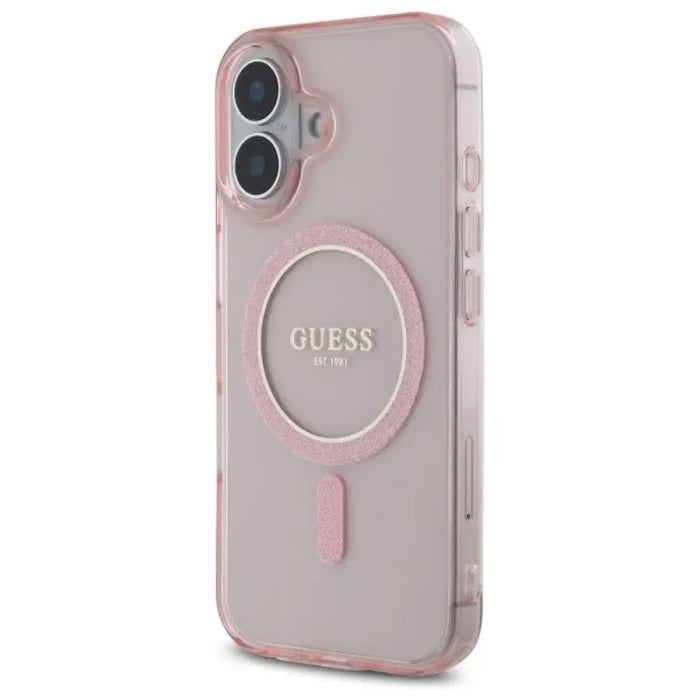Guess GUHMP16SHFGEREP iPhone 16 6.1’’ розов/розов твърд