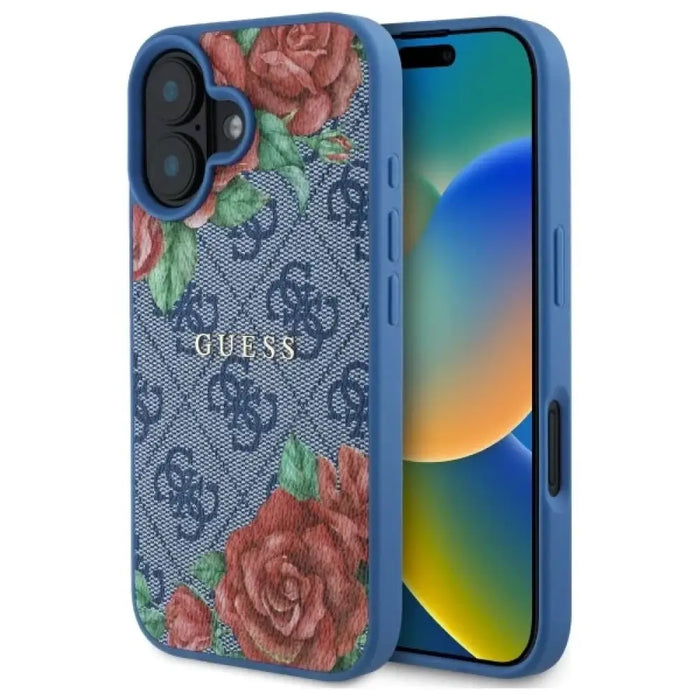 Guess GUHMP16SP4ROPEMCB iPhone 16 6.1’’ син/син твърд калъф
