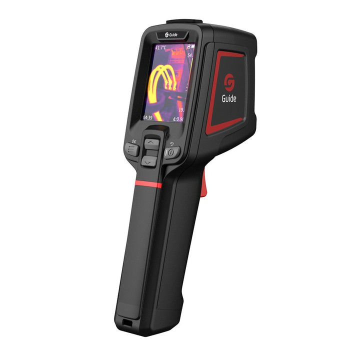 Термовизионна камера Guide Sensmart E1+ с ванадиев оксид, неохлаждани фокални равнинни решетки, черна, 120 x 90 пиксела, вграден LCD дисплей