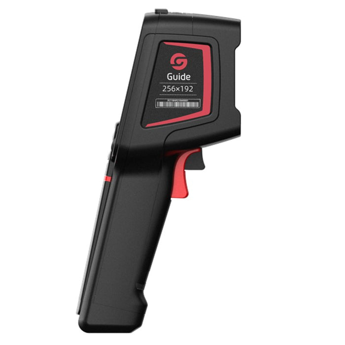 Термовизионна камера Guide Sensmart E2+ с ванадиев оксид, неохлаждани фокални равнинни решетки, черна, 256 x 192 пиксела, вграден LCD дисплей