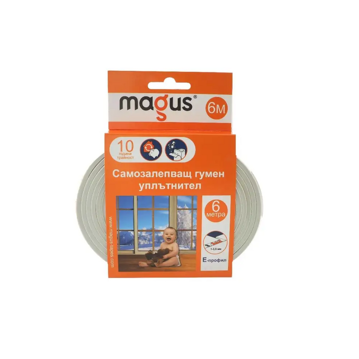 ГУМЕН УПЛЪТНИТЕЛ MAGUS 6 М Е-ПРОФИЛ БЯЛ