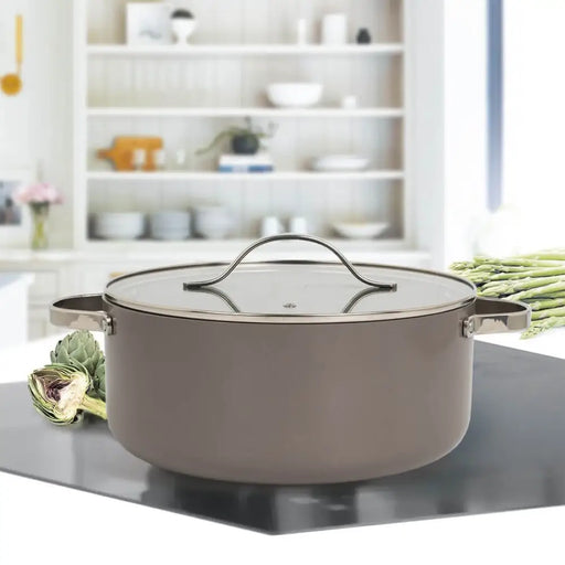 Гювеч с капак MAESTRO MR-4009 (MR-4009-20) 20 см 2.3 л Сив