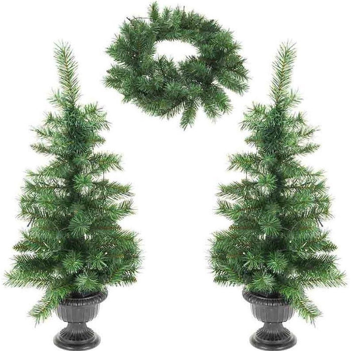 КОЛЕДЕН КОМПЛЕКТ ЗА ВХОДНА ВРАТА 2 ЕЛХИ И ВЕНЕЦ LED H & S COLLECTION 767802350