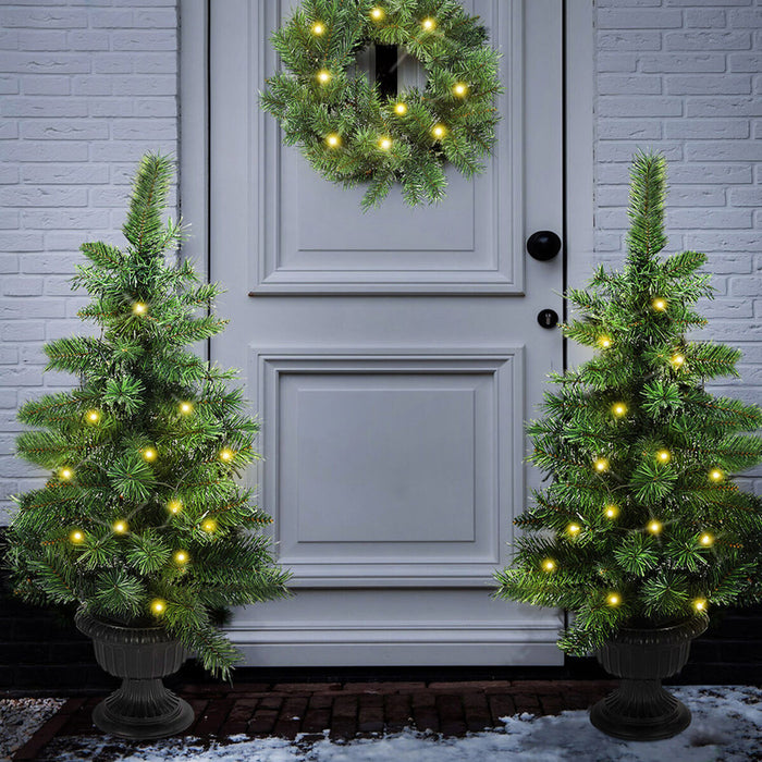 КОЛЕДЕН КОМПЛЕКТ ЗА ВХОДНА ВРАТА 2 ЕЛХИ И ВЕНЕЦ LED H & S COLLECTION 767802350