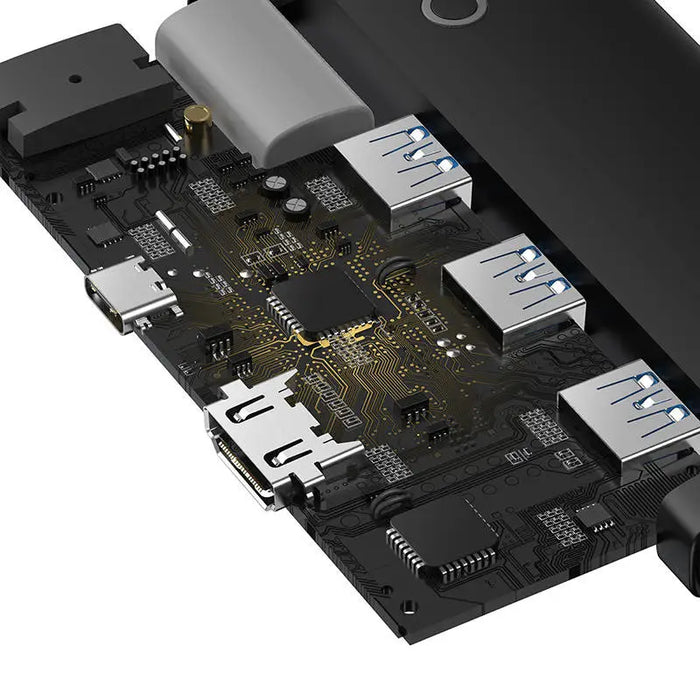 Хъб Baseus Lite Series USB - C към HDMI USB3.0 x3 PD черен