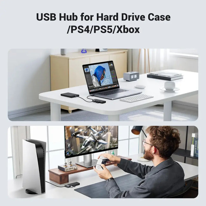 Хъб Ugreen CM653 USB - A към 4х USB - A черен