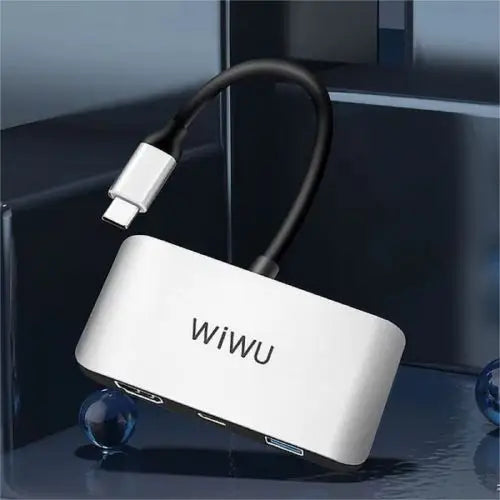 Хъб WiWU HUB Alpha C2H Type - C към 1x USB3.0 + 1 x HDMI сив