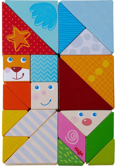 Дървена игра Haba - Лица, 21 части