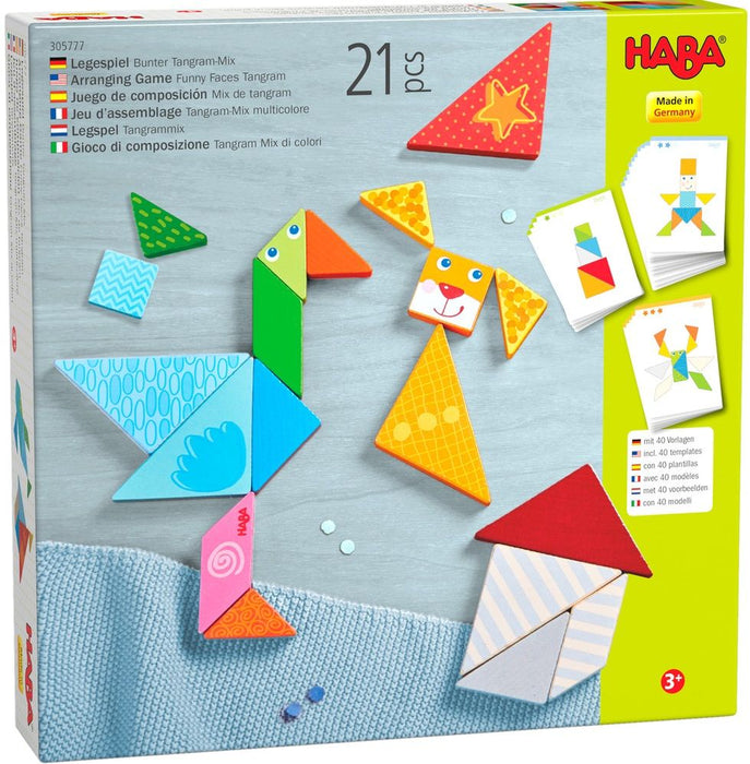 Дървена игра Haba - Лица, 21 части