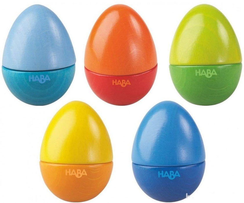 Дървени музикални яйца Haba, 5 броя
