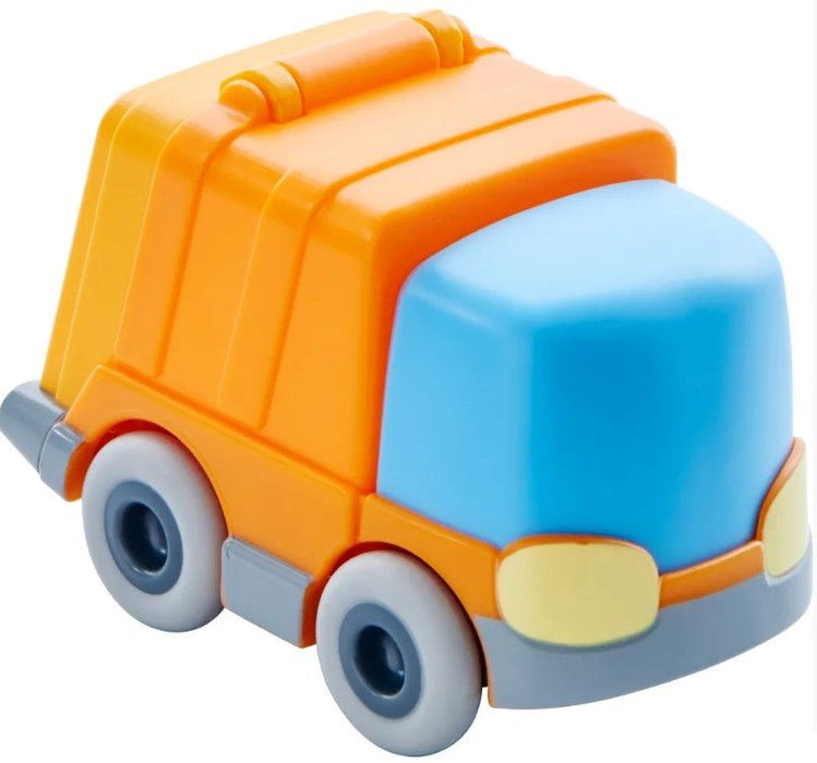 Детска играчка Haba - Камион за боклук с инерционен двигател