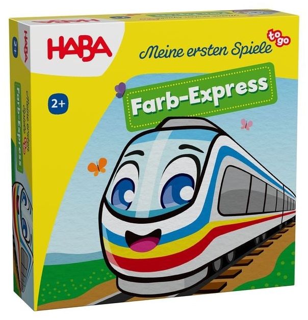 Детска игра Haba - Цветен влак и зарче