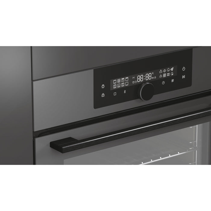 Фурнa за вграждане HAIER HOQ-F6QAN3DG/EE 72 L, А++, КАТАЛИТИЧНИ ПАНЕЛИ, ТЕЛЕСКОПИЧНА СИСТЕМА, ПЛАВНО ЗАТВАРЯНЕ