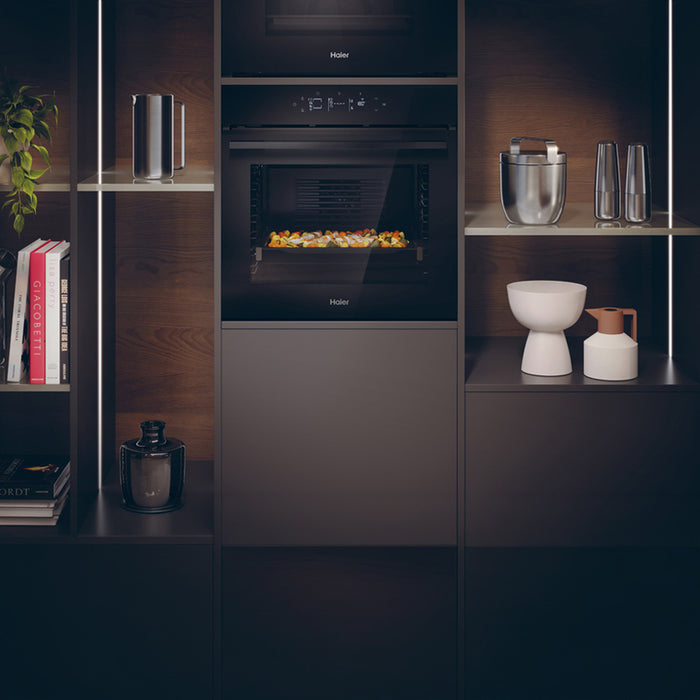 Фурнa за вграждане HAIER H6 ID46G3YTB 78, А++, ТЕЛЕСКОПИЧНА СИСТЕМА, ПЛАВНО ЗАТВАРЯНЕ, ПИРОЛИТИЧНО ПОЧИСТВАНЕ