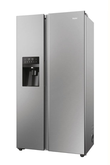 Haier SBS 90 Serie 5 HSR5918DIMP Свободностоящ двустранен хладилник-фризер комбинация 511 l D Platinum, неръждаема стомана