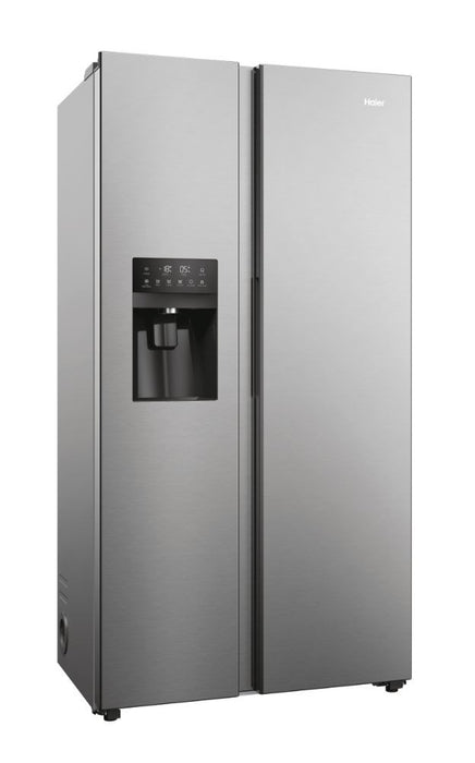 Haier SBS 90 Serie 5 HSR5918DIMP Свободностоящ двустранен хладилник-фризер комбинация 511 l D Platinum, неръждаема стомана