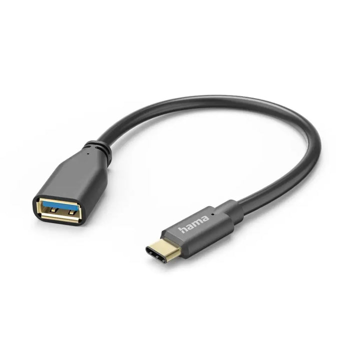 HAMA Адаптер OTG USB-C мъжко - USB-A женско 0.15m черен