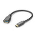 HAMA Адаптер OTG USB-C мъжко - USB-A женско 0.15m черен