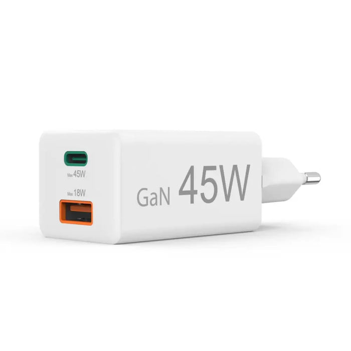 HAMA Бързо мини зарядно 45 W 1x USB-C - 1x USB-A PD бяло
