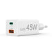 HAMA Бързо мини зарядно 45 W 1x USB-C - 1x USB-A PD бяло