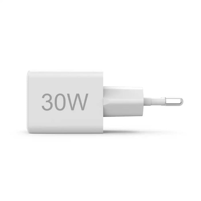 HAMA Бързо мини Gan зарядно 30 W 1x USB-C 1x USB-A PD бял
