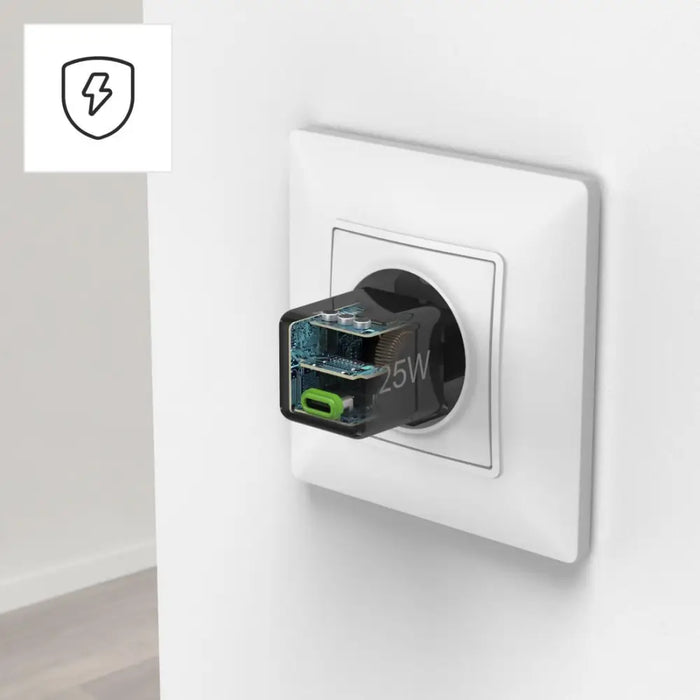 HAMA Бързо мини зарядно 220V USB-C PD/Qualcomm 25 W черен