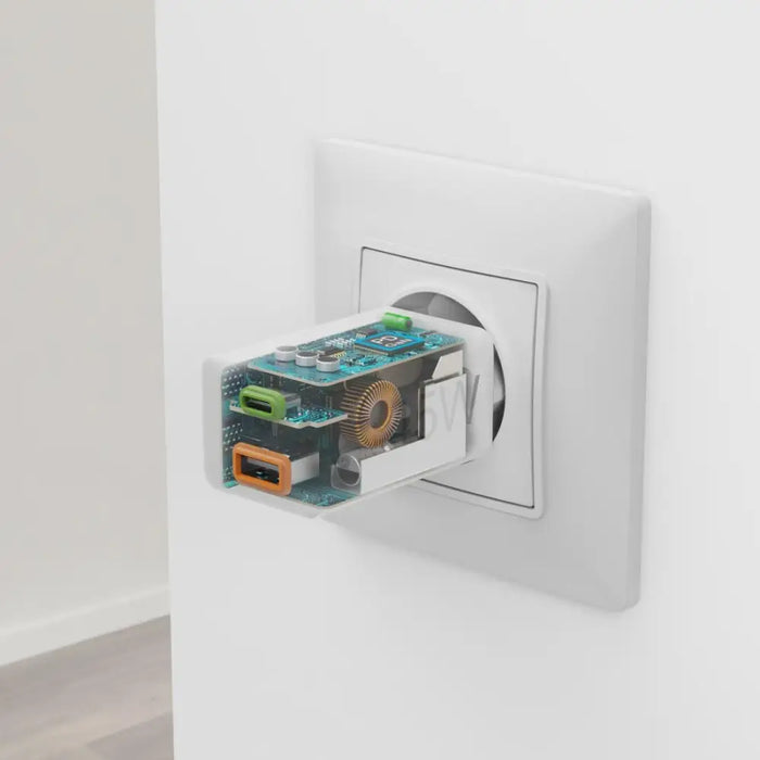 HAMA Бързо мини зарядно 45 W 1x USB-C - 1x USB-A PD бяло