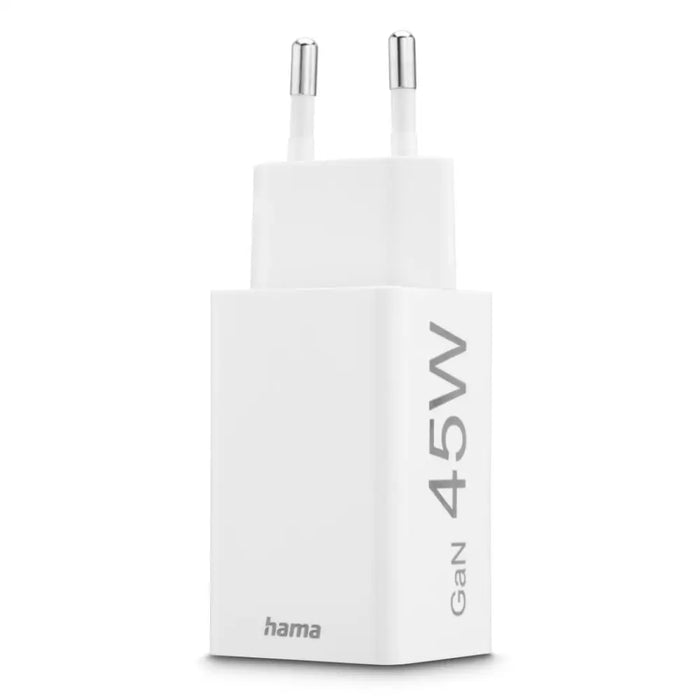 HAMA Бързо мини зарядно 45 W 1x USB-C - 1x USB-A PD бяло