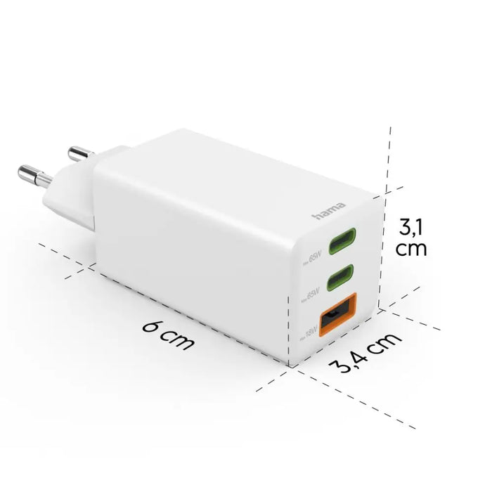HAMA Бързо мини зарядно 65W GaN PD 201996