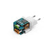HAMA Бързо мини Gan зарядно 30 W 1x USB-C 1x USB-A PD бял