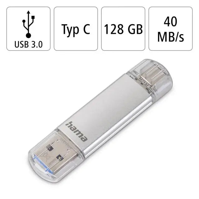 HAMA Флаш памет ’C-Laeta’ Тип USB-C 128 GB
