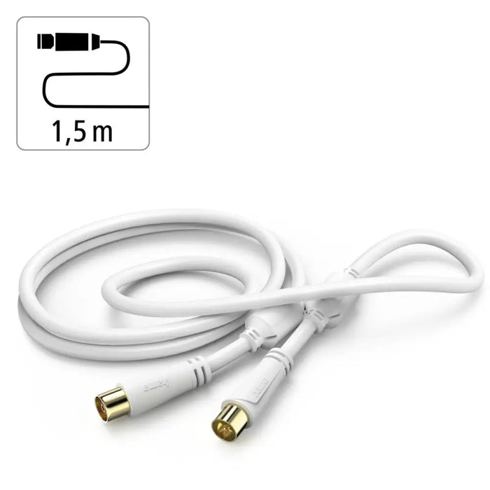 HAMA Коаксиален антенен кабел позлатен 1,5 м 100 dB