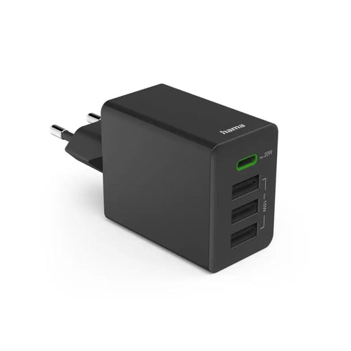 HAMA Мини Зарядно 220V 35 W 1x USB-C PD 3x USB-A Черно