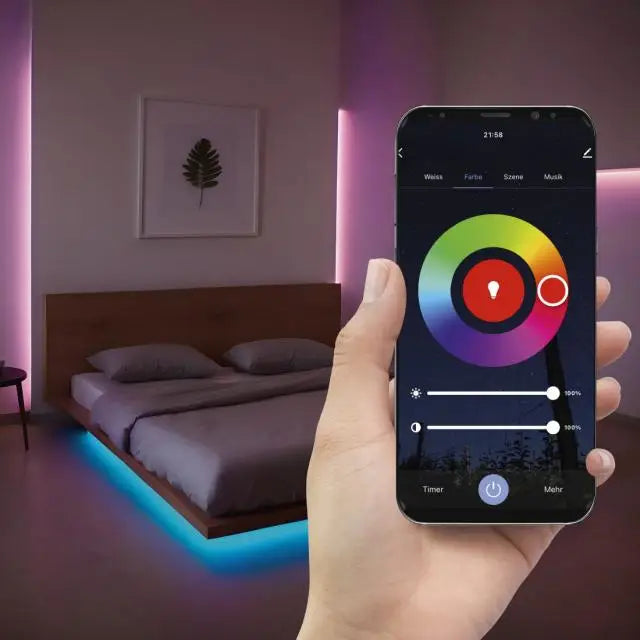HAMA Неонова LED лента RGB WLAN външна IP44 Music Mode 5 m