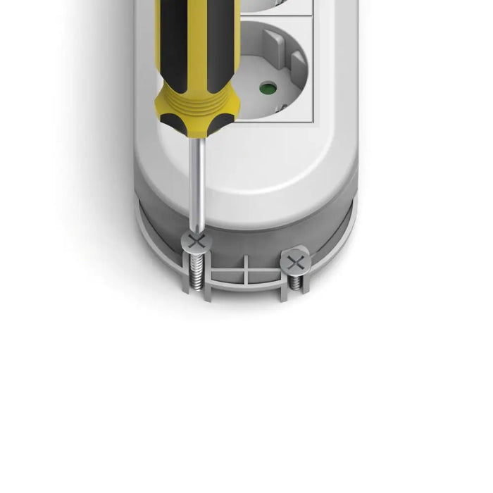 HAMA Разклонител 6 гнезда на 90° бутон за вкл./изкл. стенен