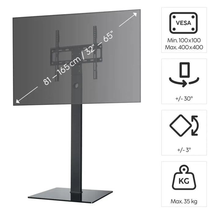 HAMA Стойка за TV регулируема 165 cm (65’’) до 35 кг 220868