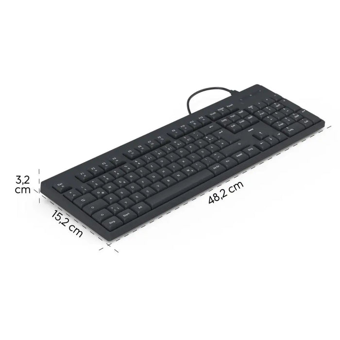 HAMA Жична клавиатура CK-100 кирилизирана USB-C USB-A