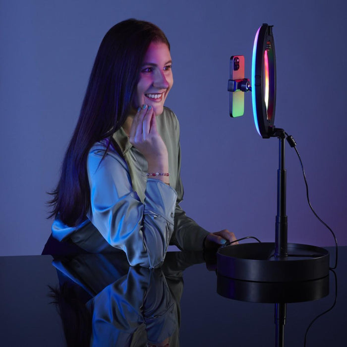 Hama LED Лампа със статив "SpotLight FoldUp RGB 102" LED-RGB, комплект за смартфон, сгъваема