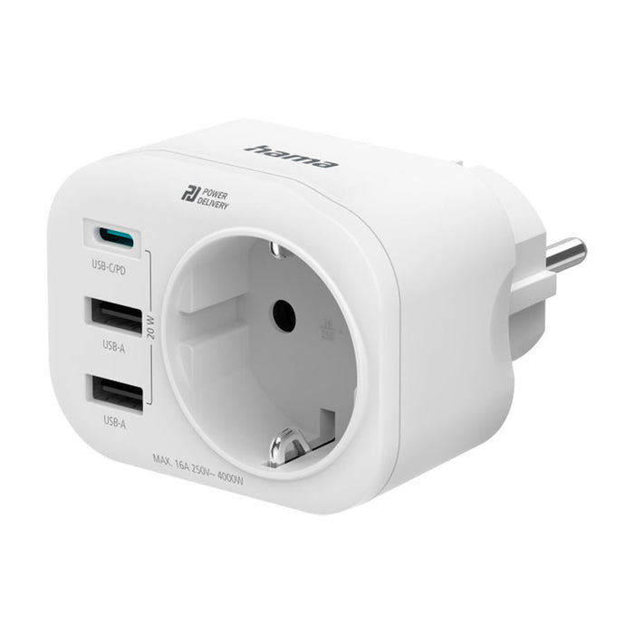 АДАПТЕР ШУКО 1XUSB-C 2XUSB-A HAMA HAMA 223342