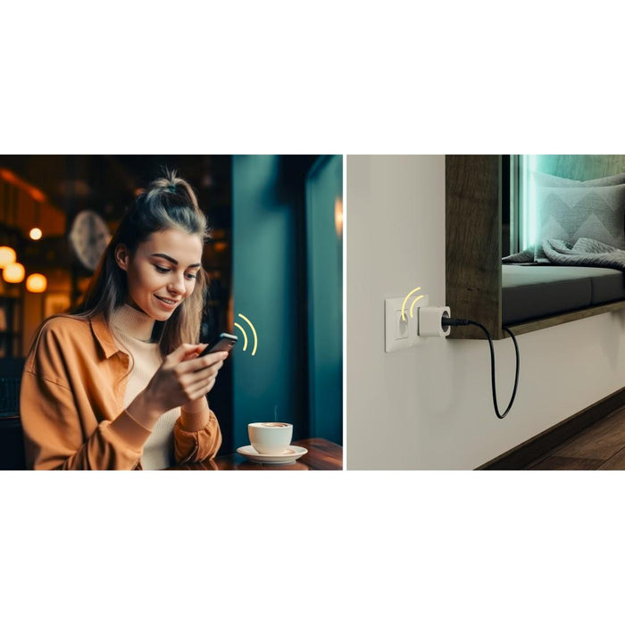 HAMA Смарт мини контакт, Wi-Fi, Гласов контрол, 3680 W, Matter