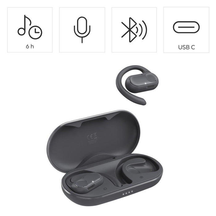 Hama Блутут слушалки Open-ear, &bdquo;Spirit Open&ldquo;, True Wireless, приложение
