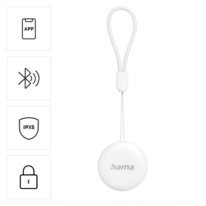 HAMA Тракер за Android &bdquo;Find My Device&ldquo;, с приложение, Bluetooth, бял