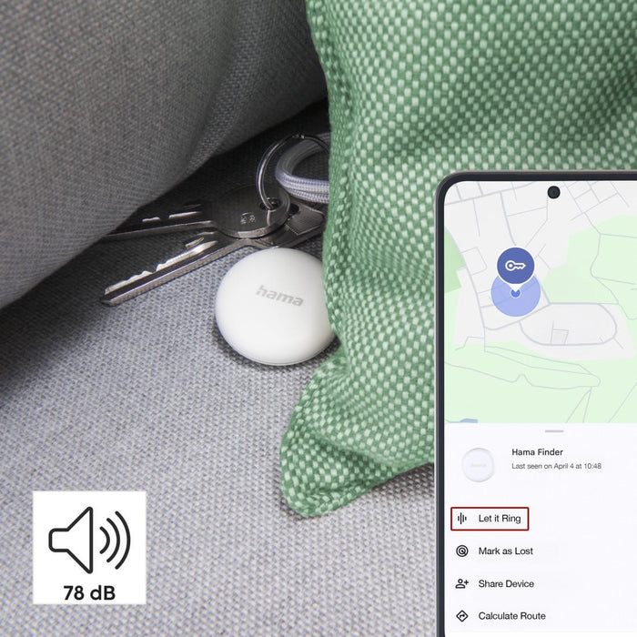 HAMA Тракер за Android &bdquo;Find My Device&ldquo;, с приложение, Bluetooth, бял