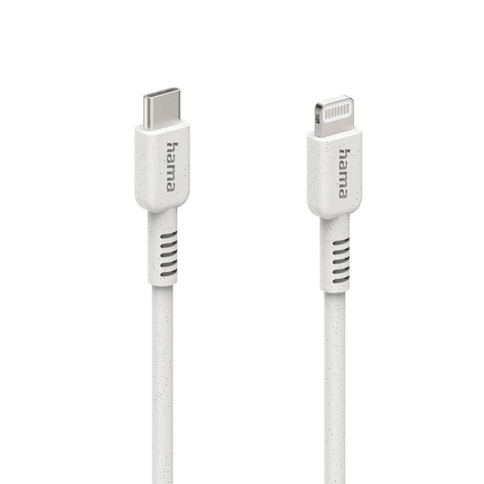 Кабел за зареждане HAMA "Eco", USB-C - Lightning, 1 м, 187284