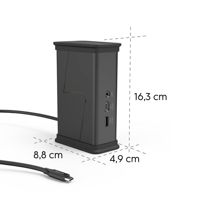 HAMA Докинг станция USB-C "Connect2Office Black", 9 порта, 2x HDMI&trade;, USB-A, USB-C, LAN
