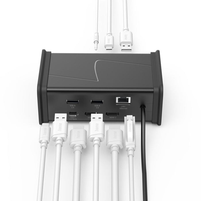 HAMA Докинг станция USB-C "Connect2Office Black", 9 порта, 2x HDMI&trade;, USB-A, USB-C, LAN