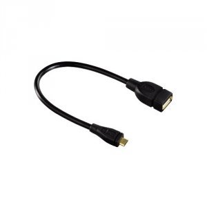 Кабел Hama 200308/78426 OTG MICRO-B USB M - A USB 2.0 Ж