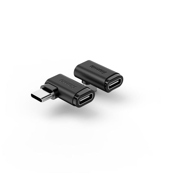 HAMA Адаптер 90&deg;C USB-C, USB 3.2 Gen2, 10 Gbit/s, 5 A, 240 W, комплект от 2