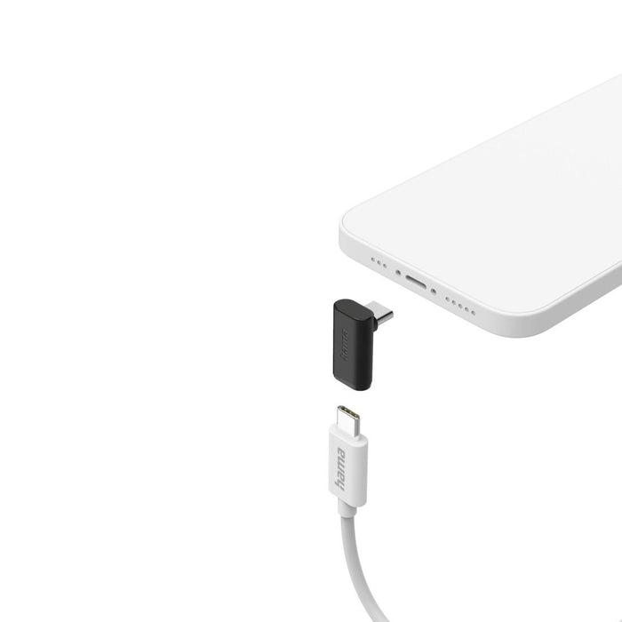 HAMA Адаптер 90&deg;C USB-C, USB 3.2 Gen2, 10 Gbit/s, 5 A, 240 W, комплект от 2