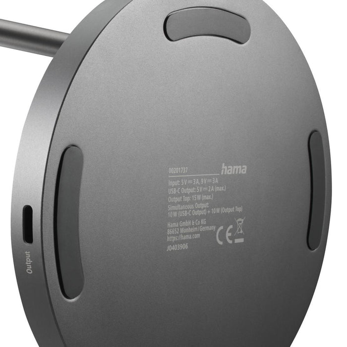 HAMA Безжична зарядна станция Qi2, 15W, черно